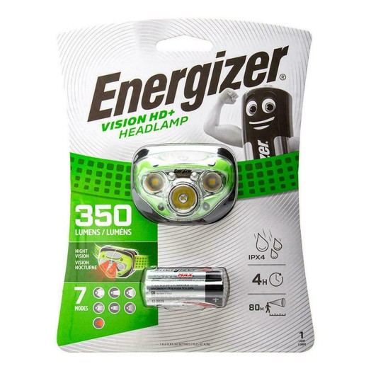 Energizer S9179 Φακός Κεφαλής LED Αδιάβροχος IPX4 με Μέγιστη Φωτεινότητα 350lm Vision HD+ Led Headlight Green