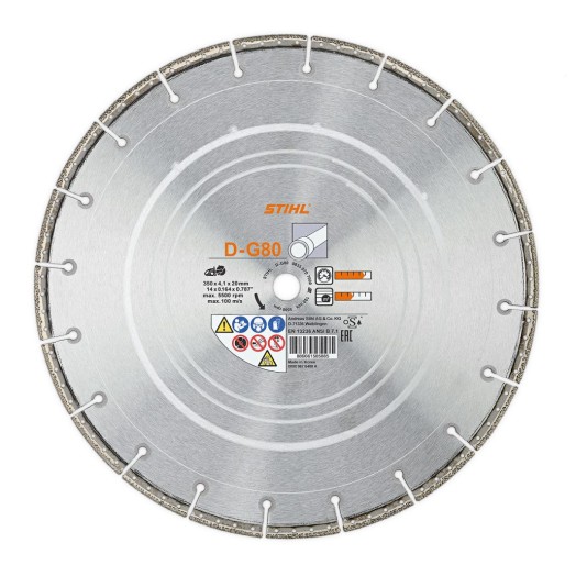 Stihl Διαμαντόδισκος Κοπής Universal για Όλκιμα Χυτά D-G80 Ø 350MM/14"